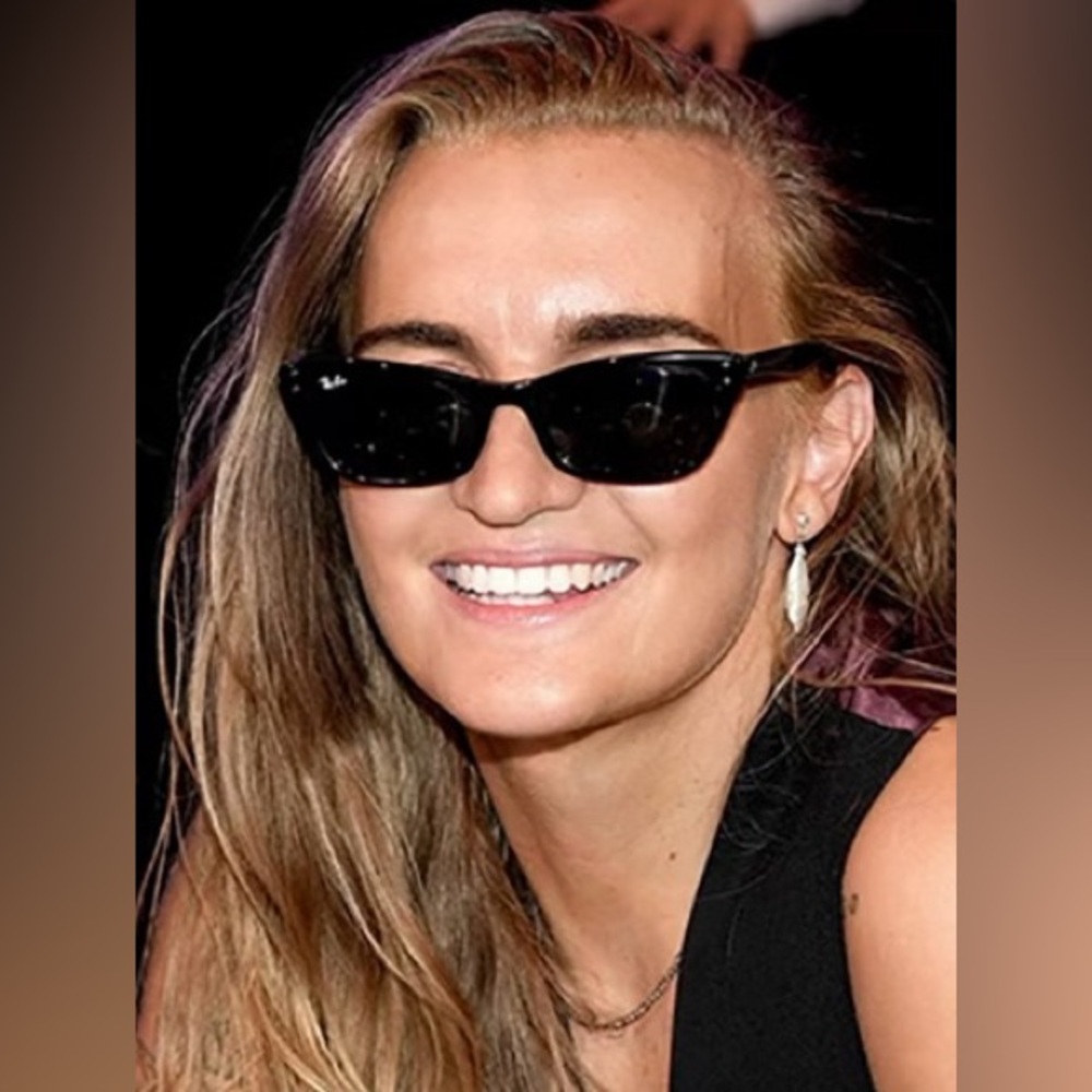 Women’s Ray-Ban Lady Burbanks RB2299 Black Frame “Hailey Bieber” Cat Eye Frame - Picture 10 of 10